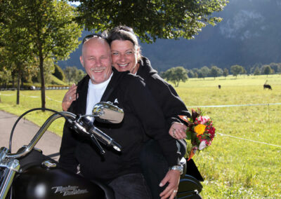 Micha und Ulli, Eigentümer Motorradhotel Allgäu - Hotel Alpenblick Berghof in Halblech im Allgäu